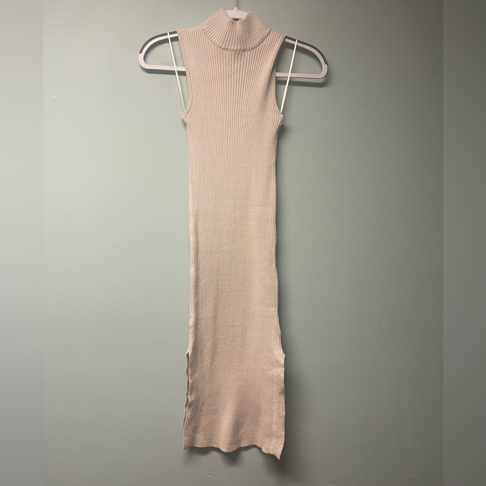 Magaschoni Cream Sleeveless Midi Dress